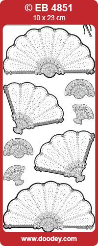 EB4851 Fans  Embroidery Peel Off