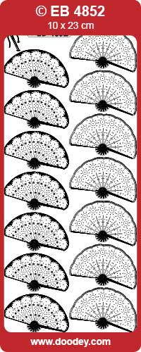 EB4852 Fans Small Embroidery Peel Off