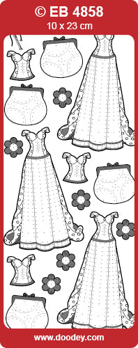 EB4858 Prom Dress Embroidery Peel Off