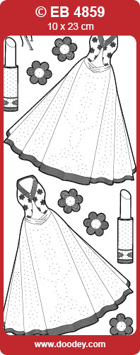 EB4859 Ball Gown Embroidery Peel Off