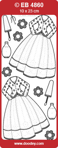 EB4860 Summer Dress Embroidery Peel Off