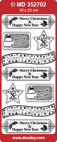 MD352702 Xmas & New Year Double Embossed Peel Off