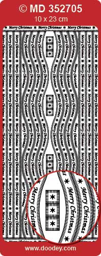 MD352705 Merry Christmas Border Double Embossed Peel Off