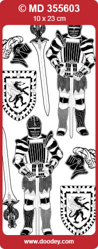 MD355603 Knights Double Embossed Peel Off