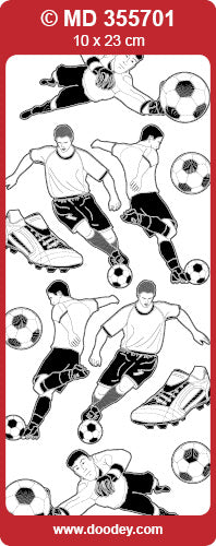 MD355701 Football Team 1 Double Embossed Peel Off