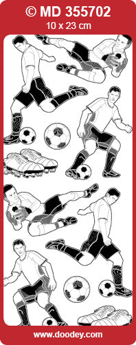 MD355702 Football Team 2 Double Embossed Peel Off