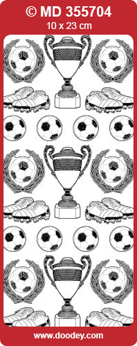 MD355704 Football Trophy Double Embossed Peel Off