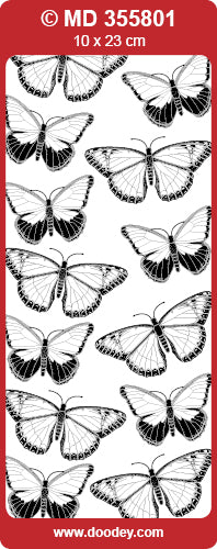 MD355801 Many Butterflies Double Embossed Peel Off