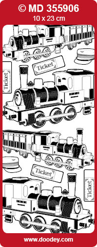 MD355906 Trains 2 Double Embossed Peel Off