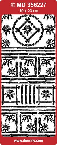 MD356227 Bamboo Corners Double Embossed Peel Off