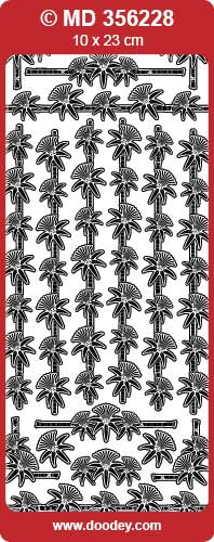 MD356228 Bamboo Borders Double Embossed Peel Off