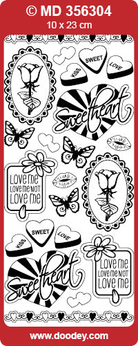 MD356304 Love Candy Double Embossed Peel Off