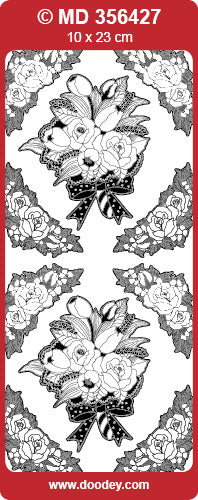 MD356427 Wedding Bouquet Double Embossed Peel Off