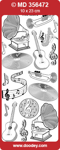 MD356472 Gramophone Double Embossed Peel Off