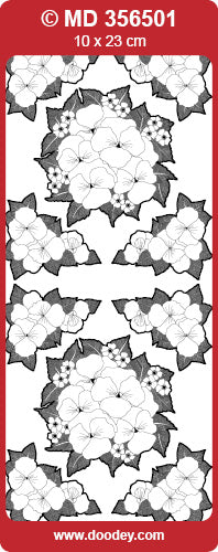 MD356501 Pansies Double Embossed Peel Off