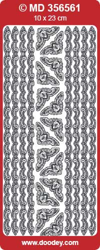 MD356561 Border Feather Double Embossed Peel Off