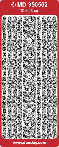 MD356562 Ornate Border Heart Double Embossed Peel Off