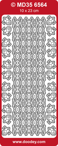 MD356564 Heart & Curl Small Double Embossed Peel Off