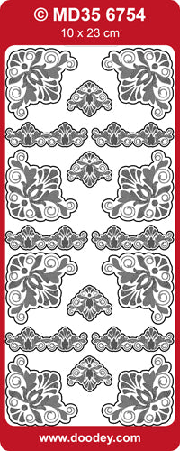 MD356754 Baroque Corners Double Embossed Peel Off