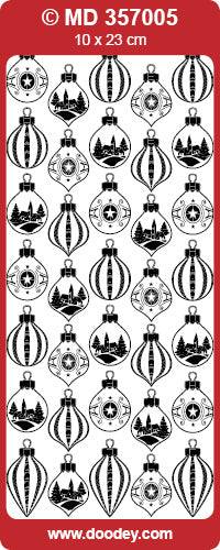 MD357005 Baubles 01 Double Embossed Peel Off