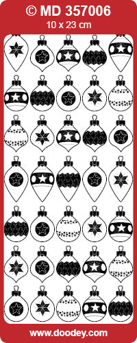 MD357006 Baubles 02 Double Embossed Peel Off