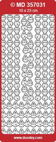MD357031 Frame - Baubles Double Embossed Peel Off