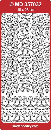MD357032 Frame - Bells Double Embossed Peel Off