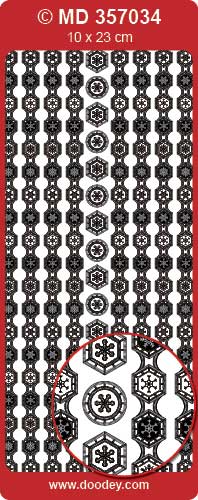 MD357034 Frame - Snowflakes Double Embossed Peel Off