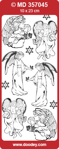 MD357045 Angels 1 Double Embossed Peel Off