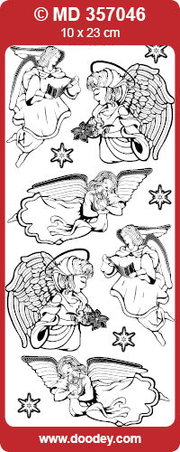 MD357046 Angels 2 Double Embossed Peel Off