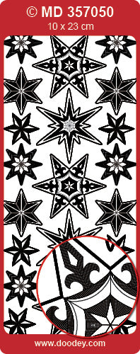 MD357050 Christmas Stars Double Embossed Peel Off