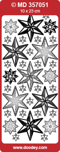 MD357051 Stars 1 Double Embossed Peel Off