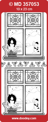 MD357053 Candle in a Window Double Embossed Peel Off