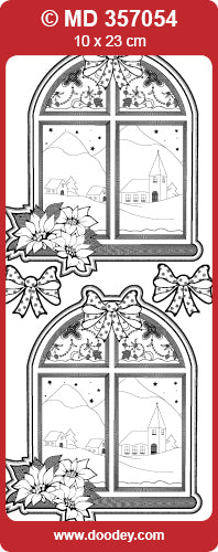 MD357054 Pointsetia Double Embossed Peel Off