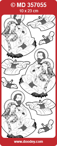 MD357055 Baby Jesus Double Embossed Peel Off