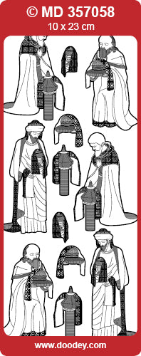 MD357058 Wise Men Double Embossed Peel Off