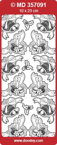 MD357091 Christmas Bells Double Embossed Peel Off