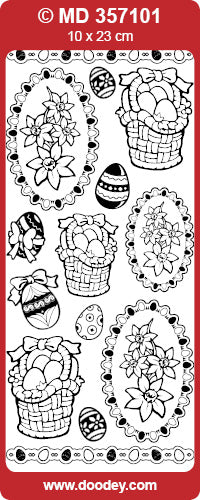 MD357101 Easter 1 Double Embossed Peel Off