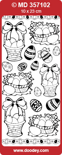 MD357102 Easter 2 Double Embossed Peel Off