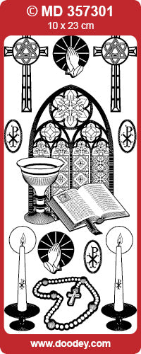 MD357301 Church Items Double Embossed Peel Off
