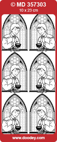 MD357303 Communion Boy Double Embossed Peel Off