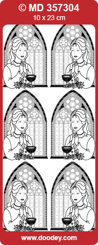 MD357304 Communion Girl Double Embossed Peel Off