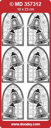 MD357312 Church Windows Bells Double Embossed Peel Off
