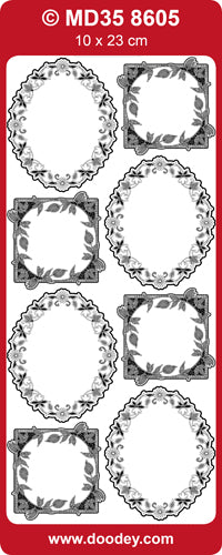 MD358605 Photoframes Flowers Double Embossed Peel Off