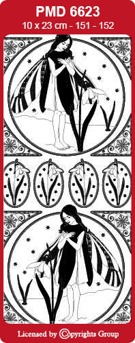 PMD6623 Snowdrop Flower Fairy Peel Off