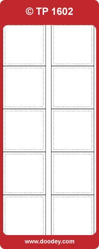 TP1602 Square Frames Transparent Peel Off