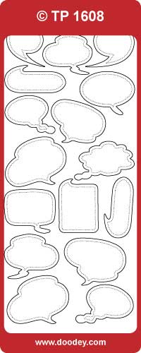 TP1608 Speech Bubbles Transparent  Peel Off