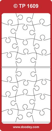 TP1609 Puzzle Square Transparent Peel Off