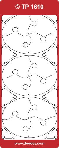 TP1610 Puzzle Oval Transparent Peel Off