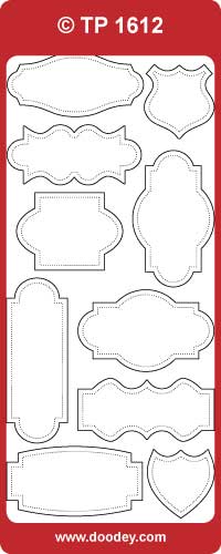 TP1612 Assorted Plaques Transparent Peel Off